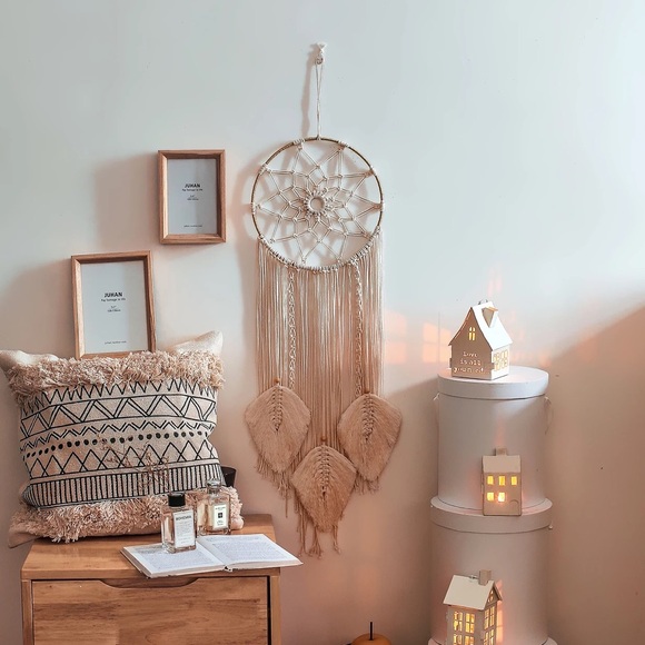 Bohemian Woven Macrame Dreamcatcher Feather Decor - Picture 5 of 5